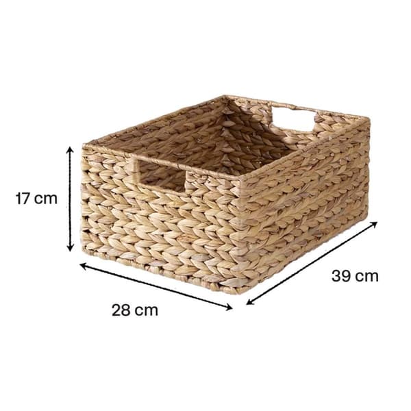 Vattenhyacintkorg med metallram - höjd 17 cm