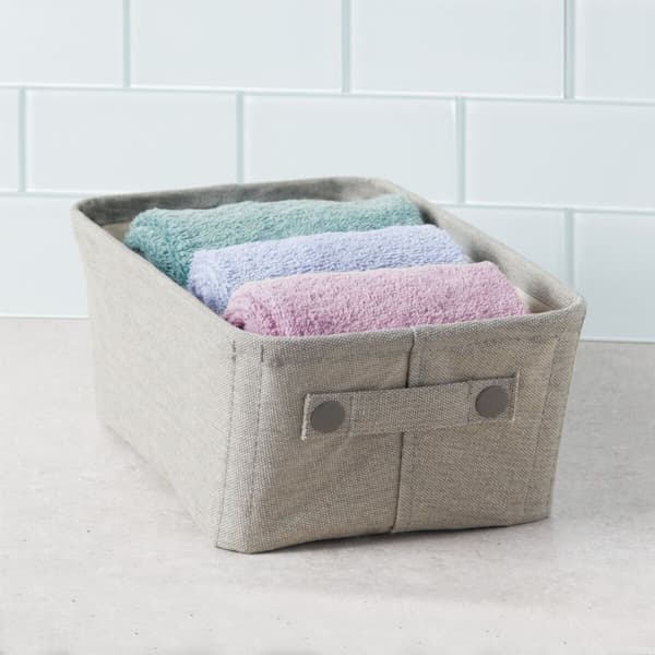 Rektangulär förvaringskorg 22x34cm vävt papper