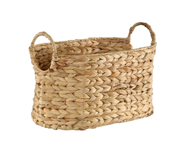 Liten vattenhyacintkorg med handtag - H21 cm