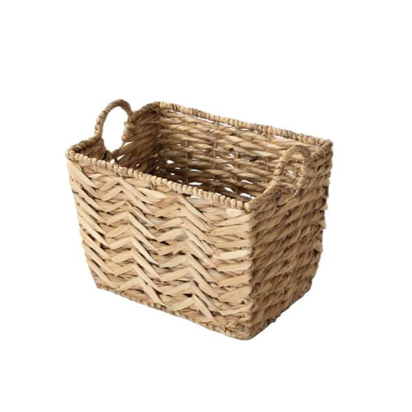 Hög korg i vattenhyacint liten modell - L40xH30 cm
