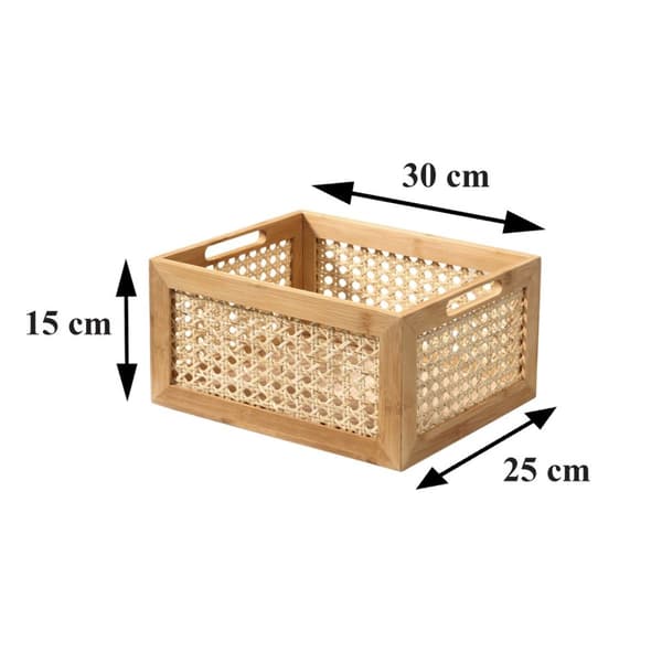Medium Bambu och Rotting Box - H15 cm