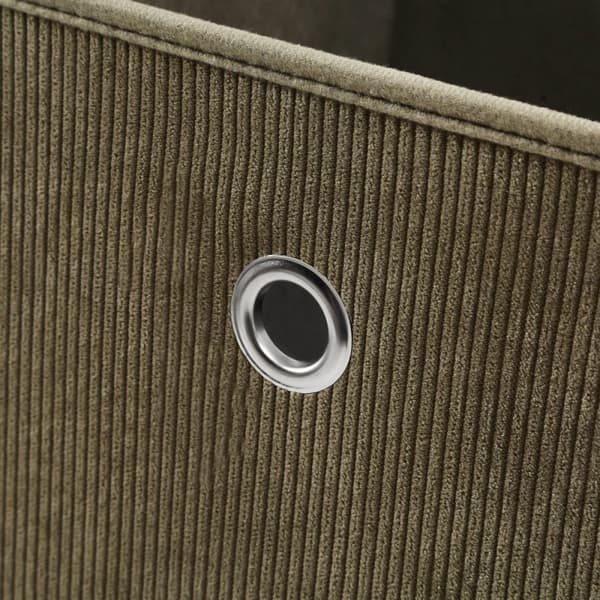 Vikbar kub i khaki manchestertyg - H27 cm