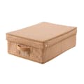 Miniatyrbild 1 av 8: Förvaringslåda med lock i beige frotté - L31,5 cm
