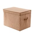 Miniatyrbild 1 av 7: Hög förvaringslåda med beige frottélock - H30 cm