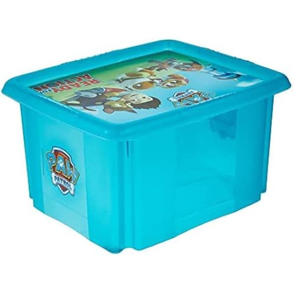 Förvaringslåda - KEEEPER - PAW Patrol - 24 L - Stapelbar - Transparent cool blå