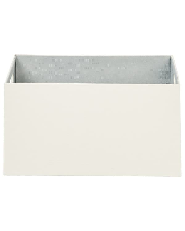 Sett med 3 oppbevaringskurver i beige Kunstskinn Håndlaget Håndtak Hylleboks Moderne design