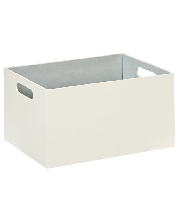 Sett med 3 oppbevaringskurver i beige Kunstskinn Håndlaget Håndtak Hylleboks Moderne design