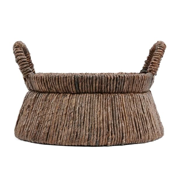 Rootz Chizara -kori - säilytyskori - käsin kudottu kori - luonnollinen banaanilehti - 42 cm x 42 cm x 26cm