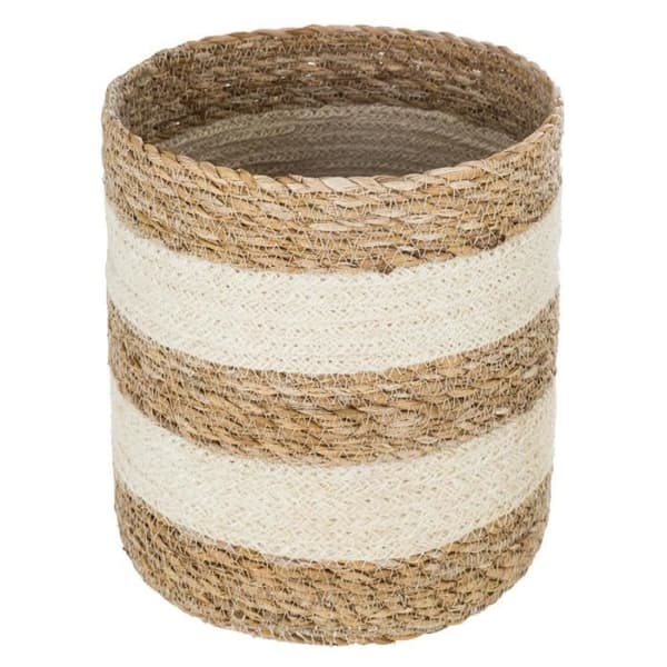Set med 4 korgar i jute - S: Ø 18 x H. 18 cm - M: Ø 21 x H. 21 cm - L: Ø 24 x H. 24 cm - XL: Ø 27 x H. 27 cm - Vit