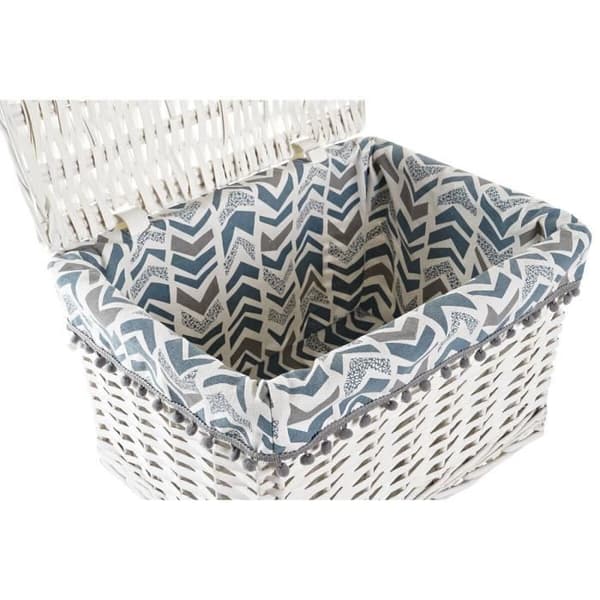 set med flätade korgar i polyester (45 x 35 x 30 cm) - Färg: BLÅ