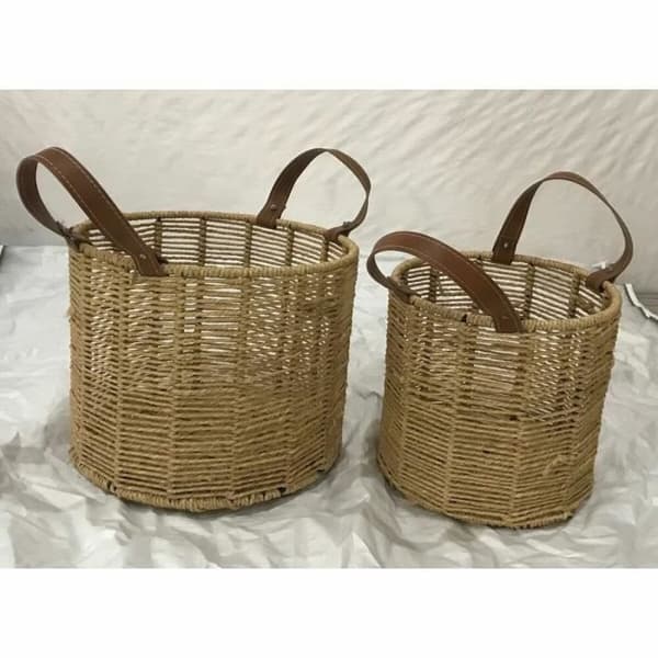 uppsättning korgar 32 x 32 x 26 cm metallrep 32 x 32 x 39 cm boho