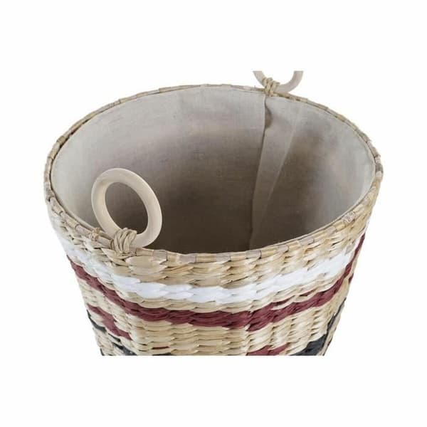 set med korgar av koloniala polyesterfiber (38 x 38 x 36 cm) - Färg: BEIGE