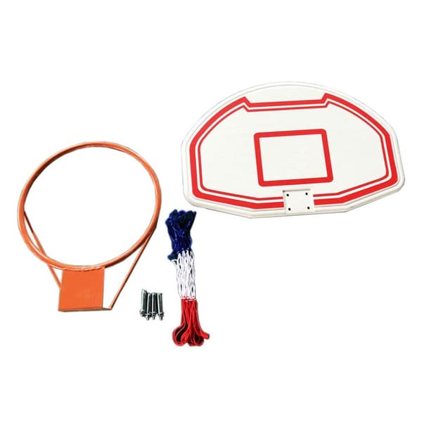 Sæt med basketball-bagplade med bøjle og MASTER-net, 90 x 60 cm