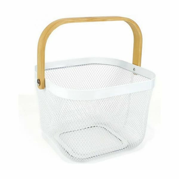 Multibrug kurv Confortime Metal Træ 25 x 26 x 18 cm (6 enheder)