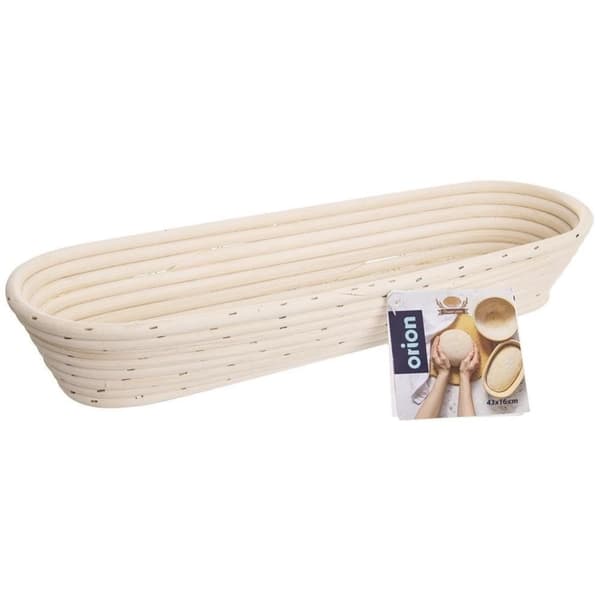 Rattan kurv til hævning af brødhævning brøddej 1,5 kg 43x16x7 cm