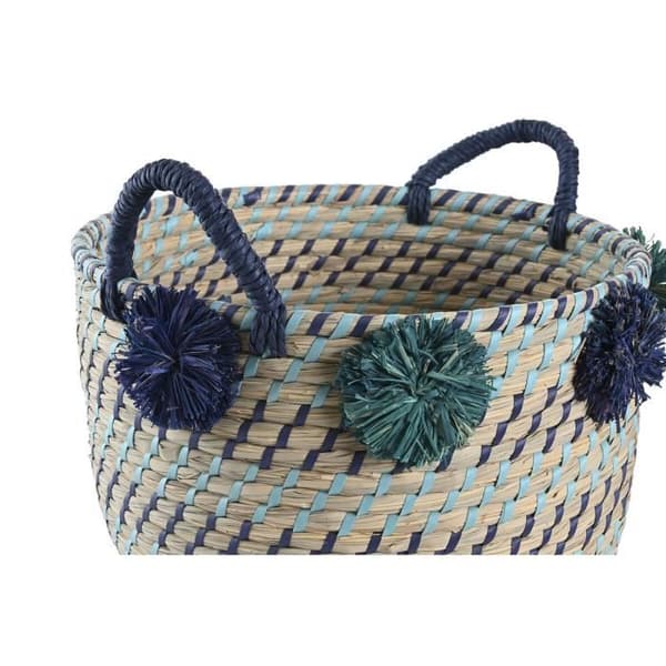 Boho stil korg, medelhavs pp, mångfärgat sjögräs - Färg: MULTICOLORE