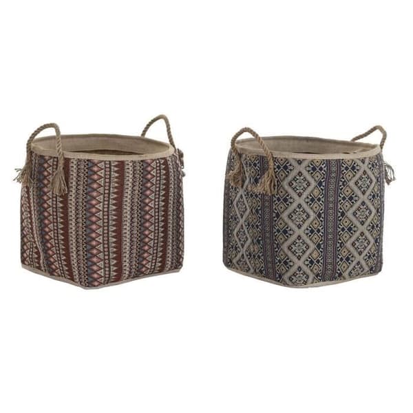 korg 40 x 40 x 48 cm jute sjögräs boho (2 enheter)