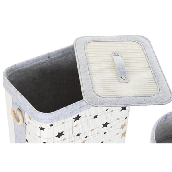 set med stjärnkorgar i filtbambu (41 x 31 x 42 cm) (4 stycken)