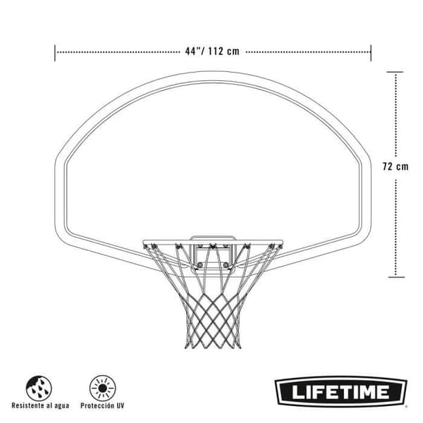 Baskettavla - Rookie - Livstidsmodell - Polyeten - Stål - Användning inomhus/utomhus