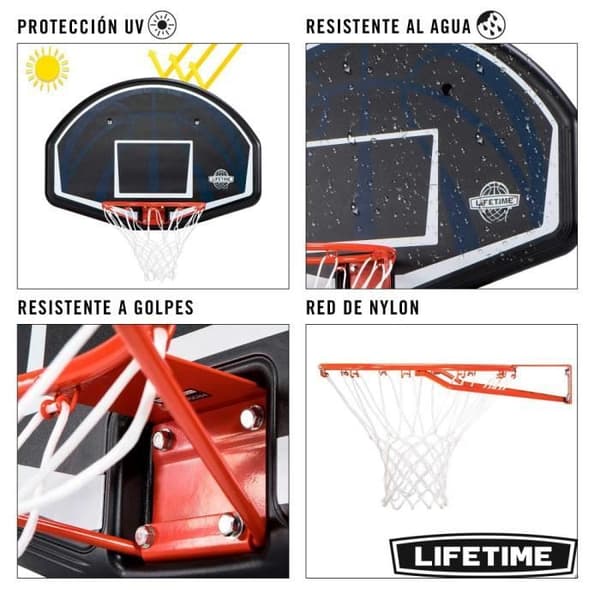 Baskettavla - Rookie - Livstidsmodell - Polyeten - Stål - Användning inomhus/utomhus