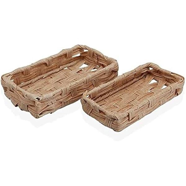 Korgset - BIGBUY HOME - Ljusbrun - Polyeten - 2 st - 11 x 4 x 20 cm