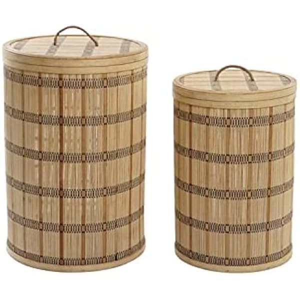 Korgset - DKD Heminredning - Standard - Flerfärgad - Bambu - 40x40x63 cm