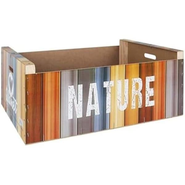 Förvaringslåda - CONFORTIME - Naturträ - Flerfärgad - 59 x 40 x 61 cm - 3 enheter