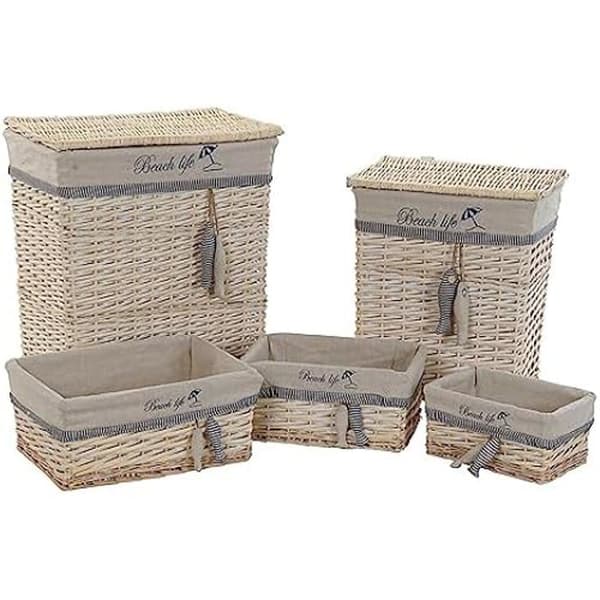 Korgset - DKD Home Decor - Flerfärgad - Polyester - 35 x 47 x 56 cm - Att montera själv
