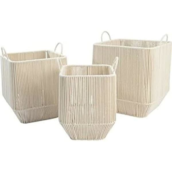 Korgsats - DKD Home Decor - Standard - Bomull - Metall - Beige
