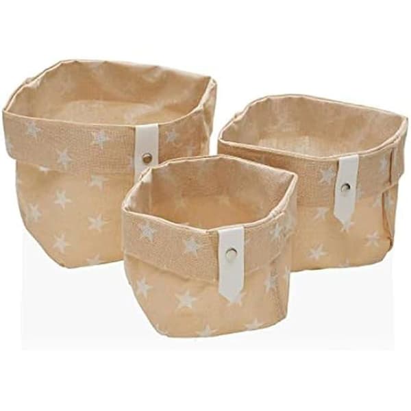 Korgar - VERSA - Set med 3 - Beige - Halm - Enkel montering