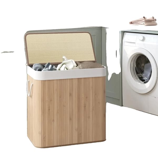 Bambuvarasto-kori, käsintehty monikäyttöisyys, ympäristöystävällinen materiaali, kevyt muotoilu