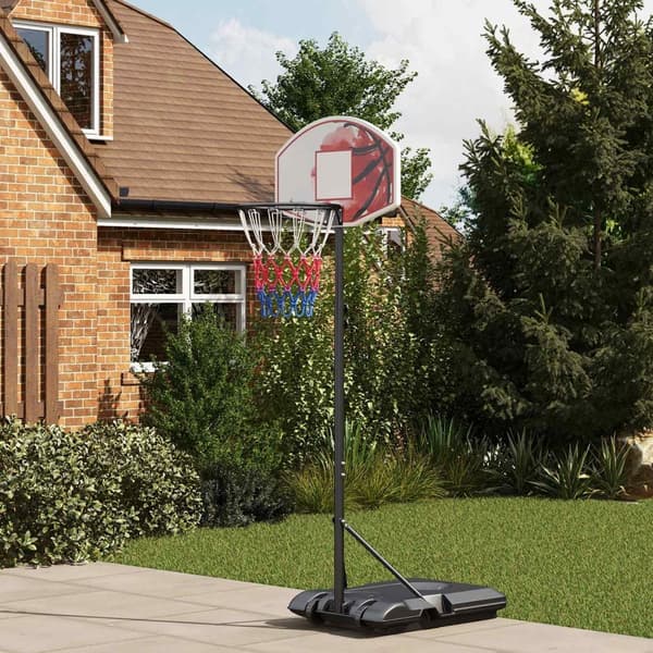 Rootz Fritstående justerbar basketballbøjle - bærbar bøjle - Bevægelig mål - Højde tilpasning - 72L x 45,5 timer cm bagplade