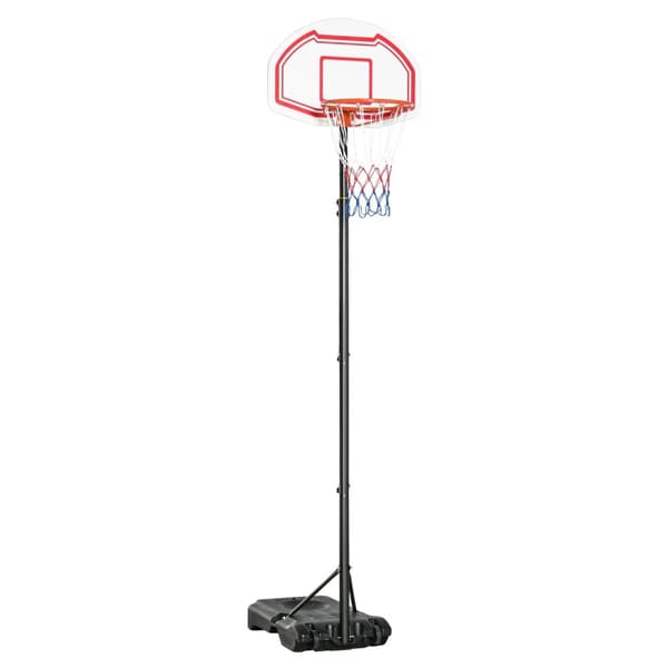 Rootz Outdoor Basketball Hoop - Justerbar net - Bærbar bagplade - Stabilitetsbase - 70 cm x 76 cm x 258-314cm