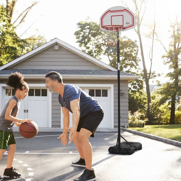 Rootz Outdoor Basketball Hoop - Justerbar net - Bærbar bagplade - Stabilitetsbase - 70 cm x 76 cm x 258-314cm