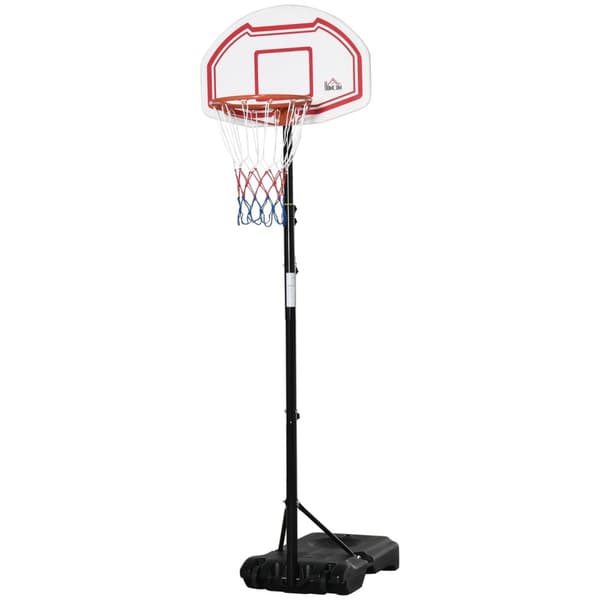 Rootz Outdoor Basketball Hoop - Justerbar net - Bærbar bagplade - Stabilitetsbase - 70 cm x 76 cm x 258-314cm