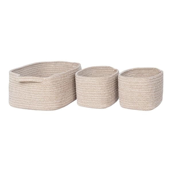 Rootz Sarja 3 puuvillakoria - Storage Solutions - Kodin järjestäjät - monipuolinen ja tyylikäs - 13x18x12cm & 23x33x13cm