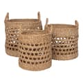 Miniatyrbild 1 av 3: Rootz Seagrass Basket Set - Natural/Black - Woven Storage - Versatile Organization - Hållbar design - 36x36x30cm