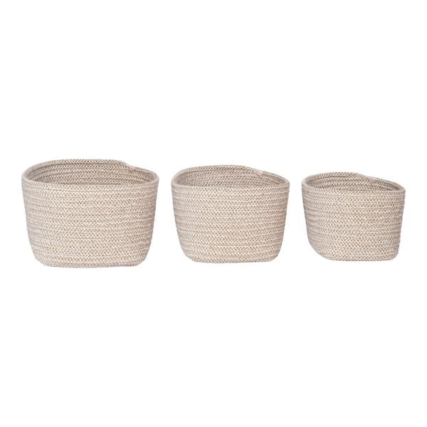 Rootz Cadima -korikorisarja - säilytyskorit - puuvillan järjestäjät - tilaa säästävä - 17x15x11cm, 20x15x12cm, 23x18x13cm