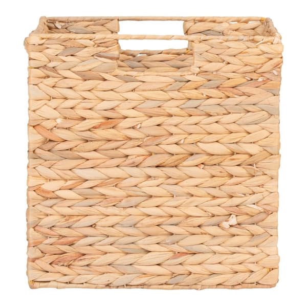 Rootz Passo Storage Basket - Järjestäjä - Taitava kori - Kestävä muotoilu - 30x30x30 cm - Luonnollinen vesihyasintti