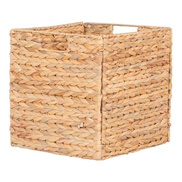 Rootz Passo Storage Basket - Järjestäjä - Taitava kori - Kestävä muotoilu - 30x30x30 cm - Luonnollinen vesihyasintti