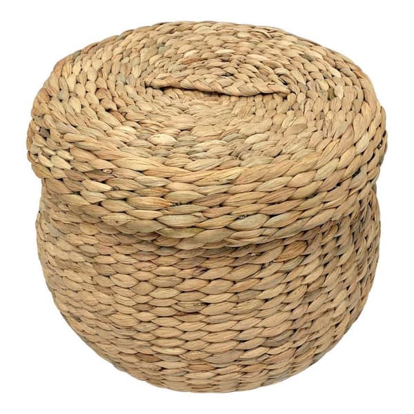 Rootz Water Hyacinth Basket - Luonnollinen kori - Koristeellinen säilytys - Ympäristöystävällinen - Ø30cm x 26,5 cm