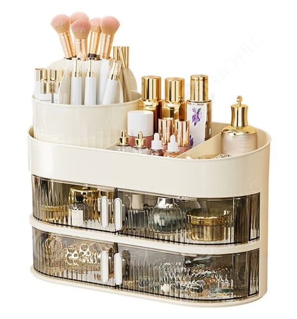 INN Makeup organizer 34,5x14,7x14,3cm skåpdörr korg korg skåp möbeltillbehör roterande pennhållare