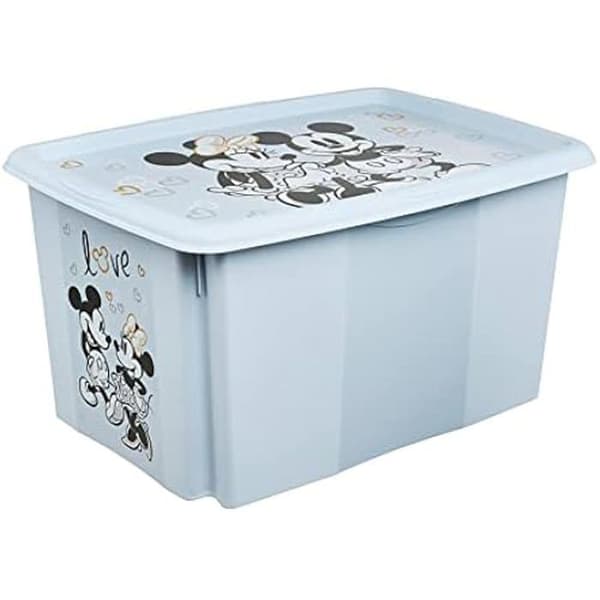 Förvaringslåda - KEEEPER - Micky Mouse - 45 L - Stapelbar - Molnblå