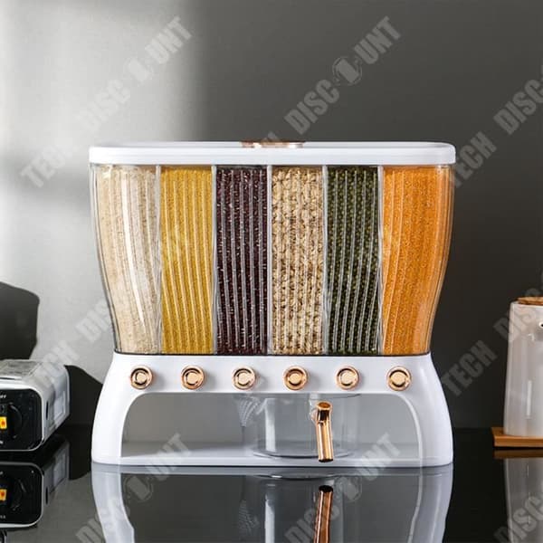 TD® fackförsedd risförvaringslåda Rice Grain Organizer Insekts- och fuktbeständig 10L+ kapacitet.
