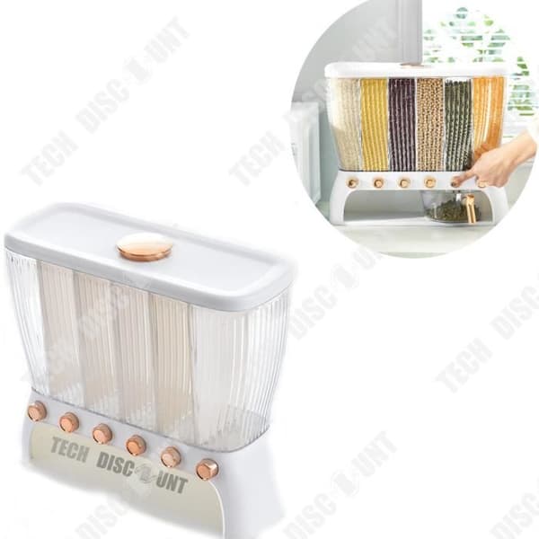 TD® fackförsedd risförvaringslåda Rice Grain Organizer Insekts- och fuktbeständig 10L+ kapacitet.