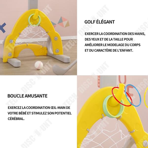 TD Basketbåge 56x48x155cm Gul med musik Barnbasket Minibasketbåge för barn Basketbåge för barn