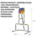 Miniatyrbild 4 av 4: C Basket Net Hockey Tre-i-ett Fotbollsnät Barn Sportspel Leksak Set 99cm Mål 99x69x153cm