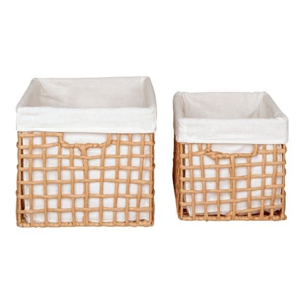 Korg, Bustelo Korgset med 2, 30x20 cm / 35x25 cm, Naturalfärgad