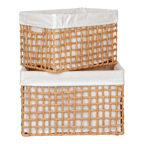 Korg, Bustelo Korgset med 2, 30x20 cm / 35x25 cm, Naturalfärgad