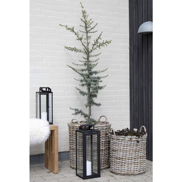 Kurv, Indo Kurve Kubu Rattan Sæt af 2, 40-50x48-58 cm, Naturfarvet